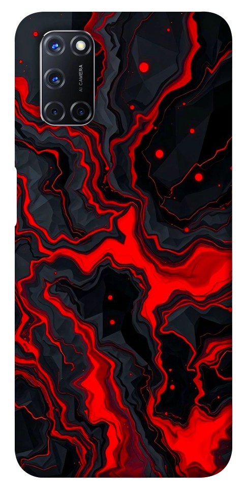 Чехол Black red marble для Oppo A92
