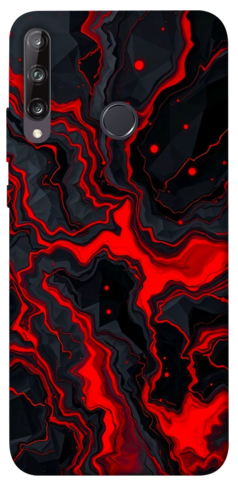 Чехол Black red marble для Huawei P40 Lite E