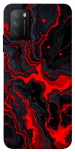 Чехол Black red marble для Xiaomi Poco M3