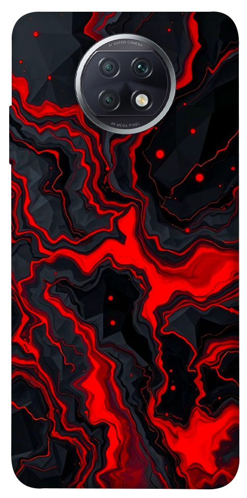 Чохол Black red marble для Xiaomi Redmi Note 9T