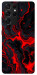 Чехол Black red marble для Galaxy S21 Ultra