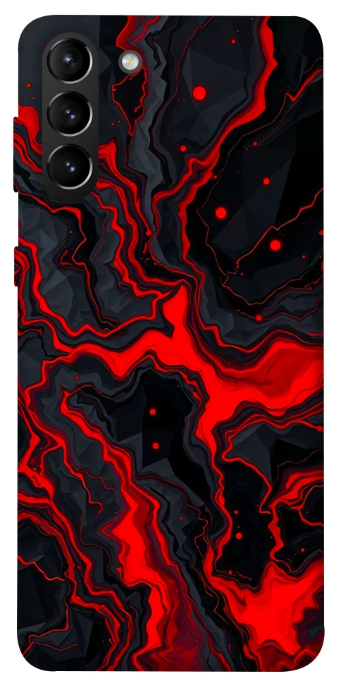 Чохол Black red marble для Galaxy S21+