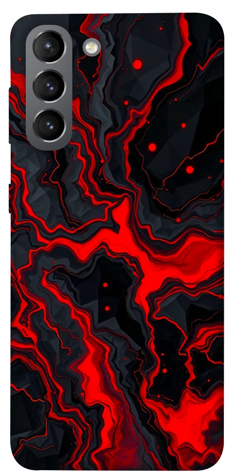 Чехол Black red marble для Galaxy S21