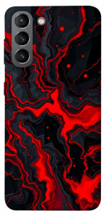 Чехол Black red marble для Galaxy S21