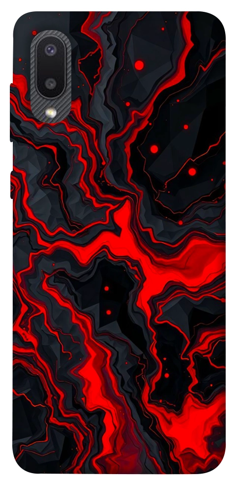 Чехол Black red marble для Galaxy A02
