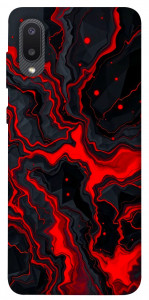 Чехол Black red marble для Galaxy A02