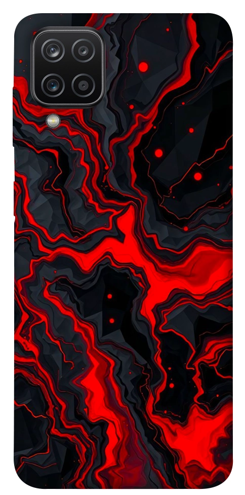 Чохол Black red marble для Galaxy A12