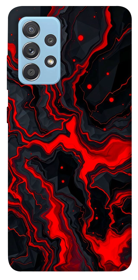 Чохол Black red marble для Galaxy A52