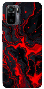 Чехол Black red marble для Xiaomi Redmi Note 10