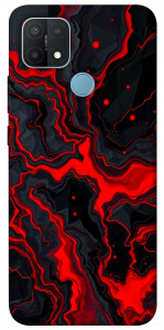 Чохол Black red marble для Oppo A15