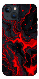 Чехол Black red marble для iPhone 13