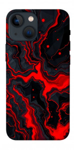 Чехол Black red marble для iPhone 13 mini