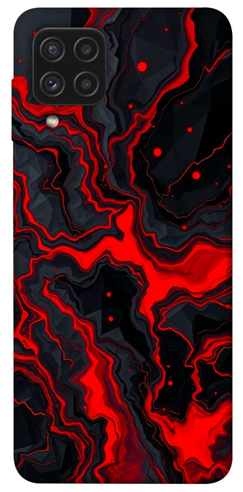 Чехол Black red marble для Galaxy A22 4G