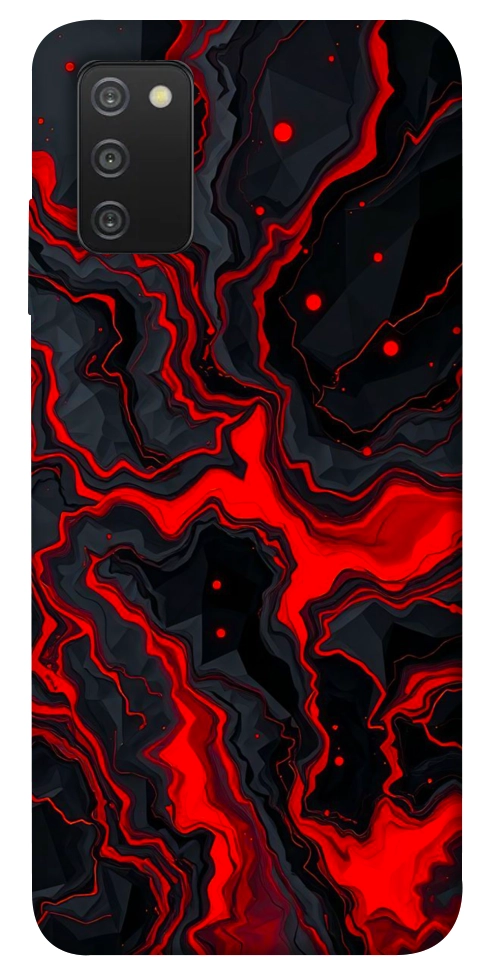 Чехол Black red marble для Galaxy A03s