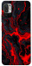 Чохол Black red marble для Xiaomi Redmi Note 10 5G