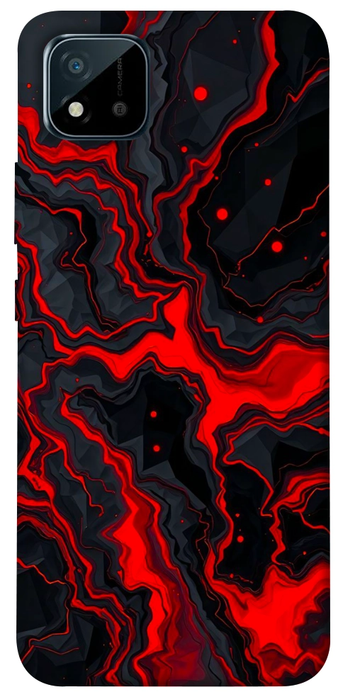 Чехол Black red marble для Realme C11 (2021)