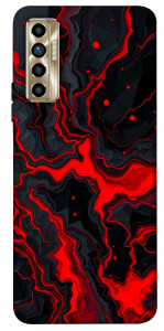 Чехол Black red marble для TECNO Camon 17P