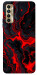 Чехол Black red marble для TECNO Camon 17P