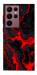 Чехол Black red marble для Galaxy S22 Ultra