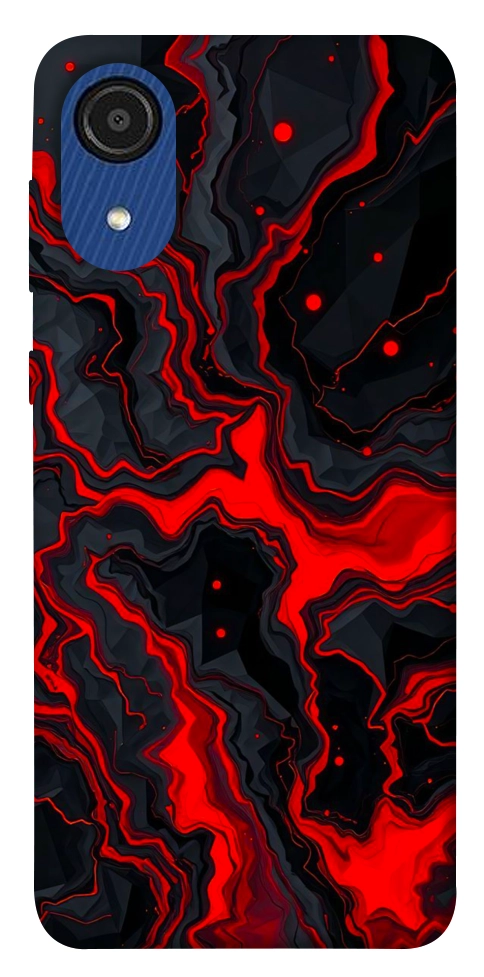 Чехол Black red marble для Galaxy A03 Core