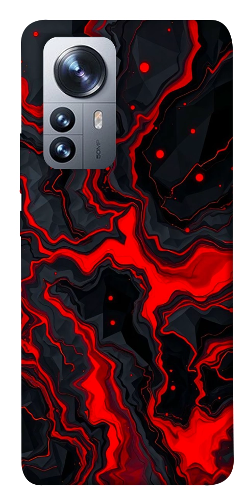 Чохол Black red marble для Xiaomi 12