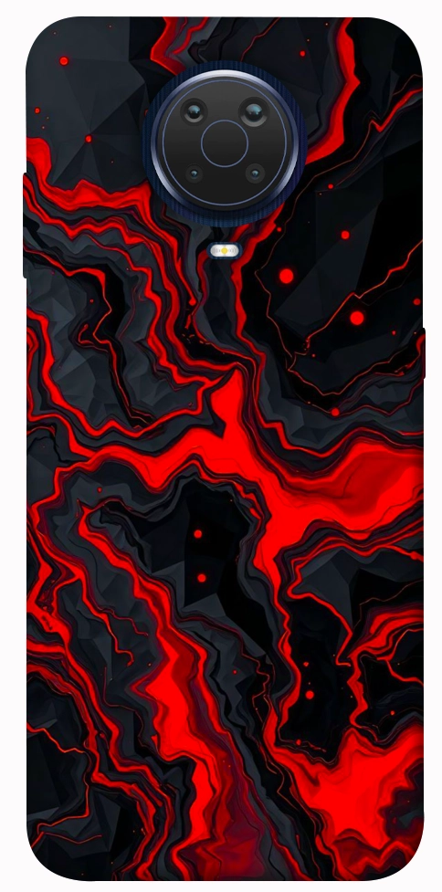 Чехол Black red marble для Nokia G20