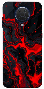 Чехол Black red marble для Nokia G10