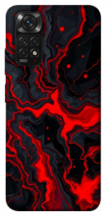 Чехол Black red marble для Xiaomi Redmi Note 11 (Global)