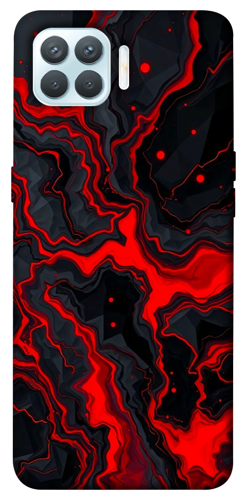 Чехол Black red marble для Oppo F17 Pro