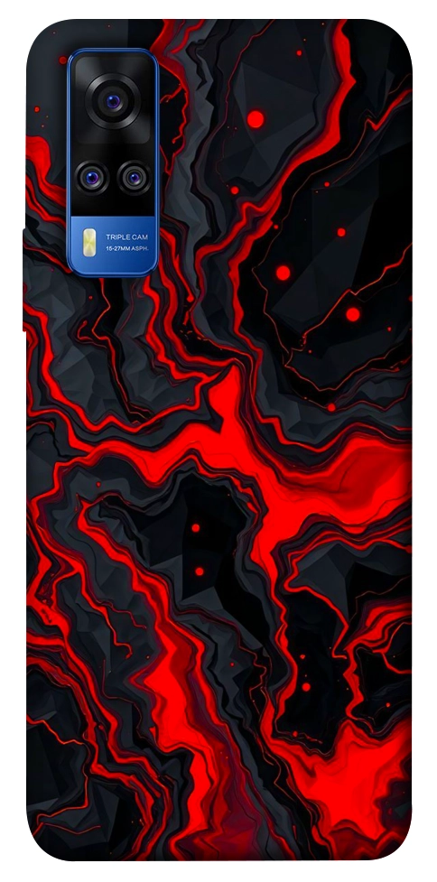 Чехол Black red marble для Vivo Y51a