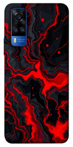 Чехол Black red marble для Vivo Y51a
