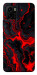 Чехол Black red marble для Vivo Y15s