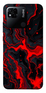 Чехол Black red marble для Xiaomi Redmi 10A