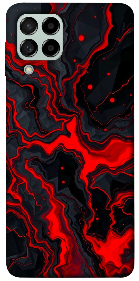 Чохол Black red marble для Galaxy M53