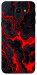 Чехол Black red marble для Galaxy J6 (2018)