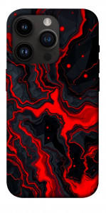 Чохол Black red marble для iPhone 14 Pro