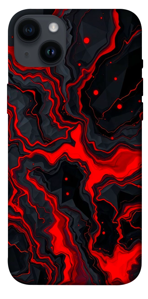 Чехол Black red marble для iPhone 14 Plus