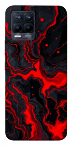 Чохол Black red marble для Realme 8