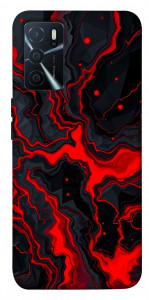 Чохол Black red marble для Oppo A16 4G
