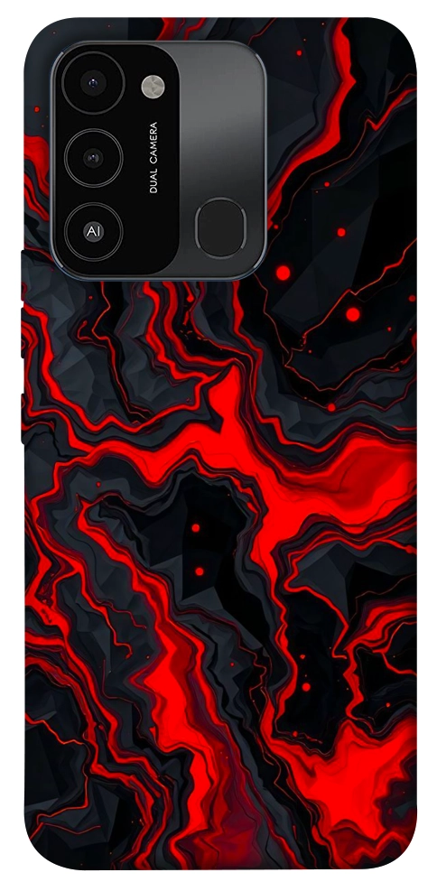 Чохол Black red marble для TECNO Spark 8C