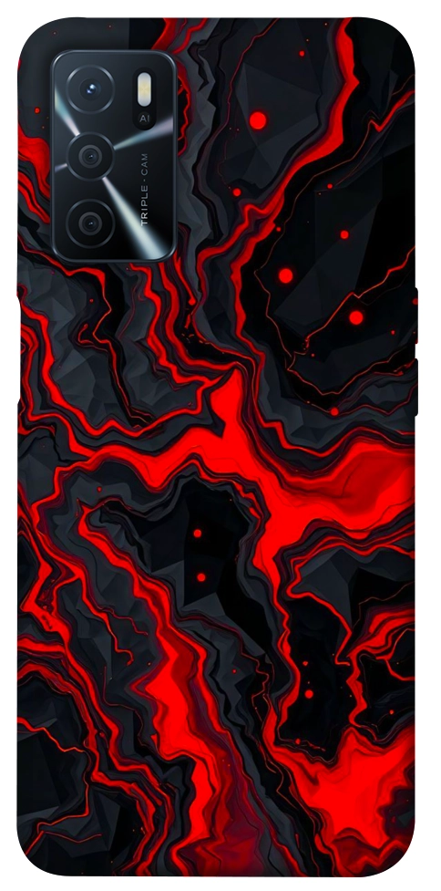 Чехол Black red marble для Oppo A54s
