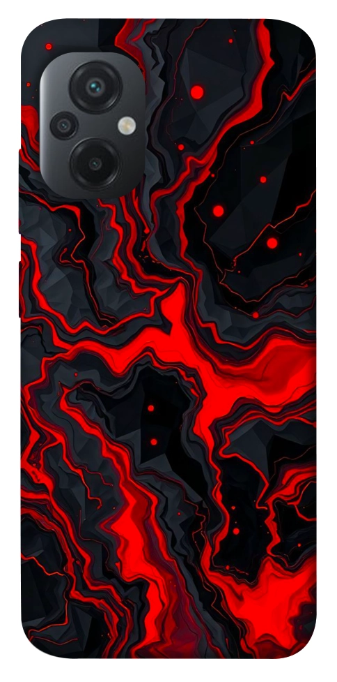 Чехол Black red marble для Xiaomi Poco M5