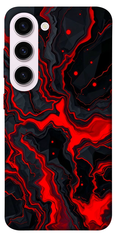 Чохол Black red marble для Galaxy S23+