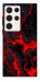 Чехол Black red marble для Galaxy S23 Ultra