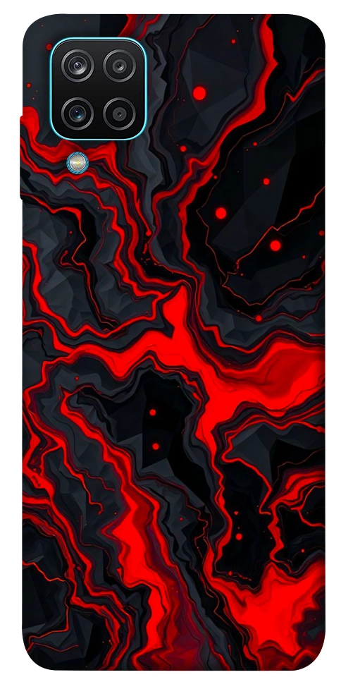 Чехол Black red marble для Galaxy M12