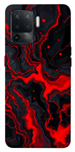 Чехол Black red marble для Oppo Reno 5 Lite