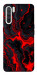 Чехол Black red marble для Oppo Reno 3
