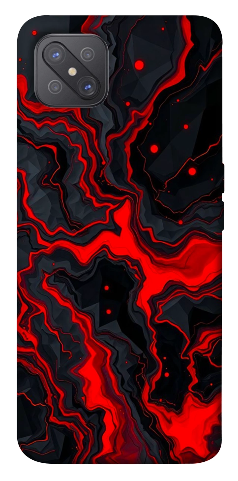 Чохол Black red marble для Oppo A92s