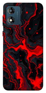 Чехол Black red marble для Motorola Moto E13