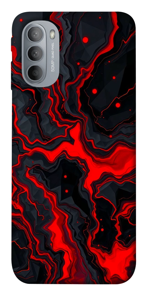 Чехол Black red marble для Motorola Moto G31